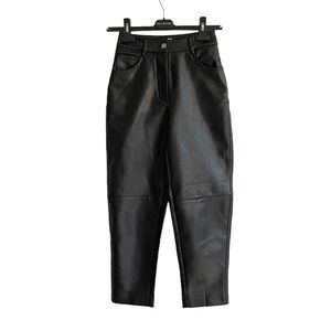 ARITZIA Wilfred Free Oracle Faux Leather High Waisted Ankle Pants Black 00